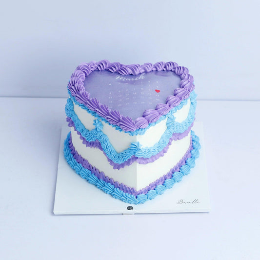 Burn Away Blue Heart Cake - Borsalle