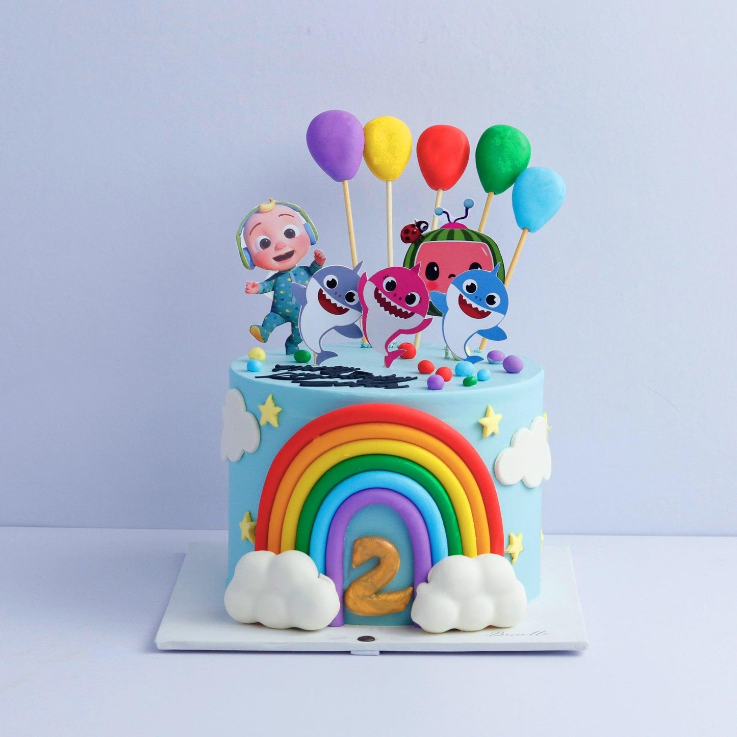 Cocomelon Rainbow Theme Cake - Borsalle