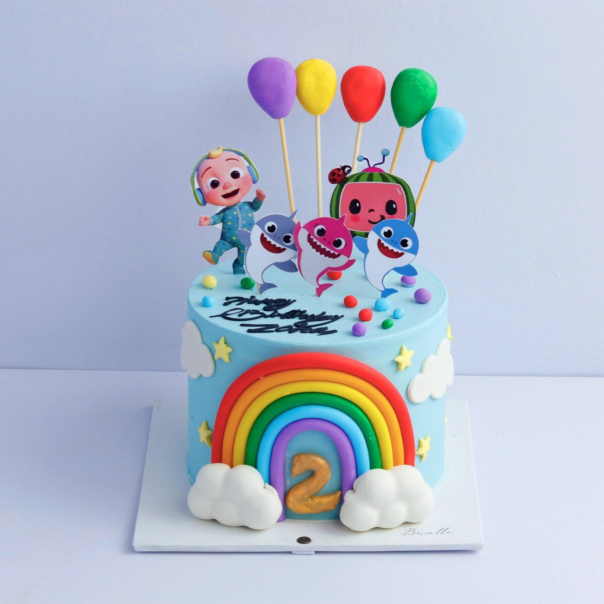 Cocomelon Rainbow Theme Cake - Borsalle