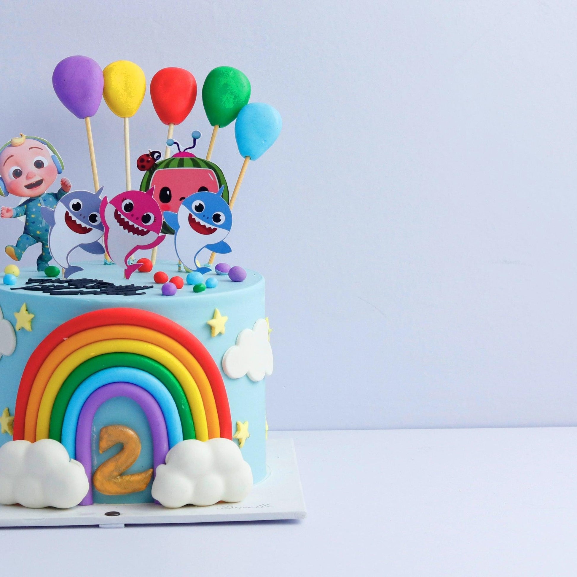 Cocomelon Rainbow Theme Cake - Borsalle