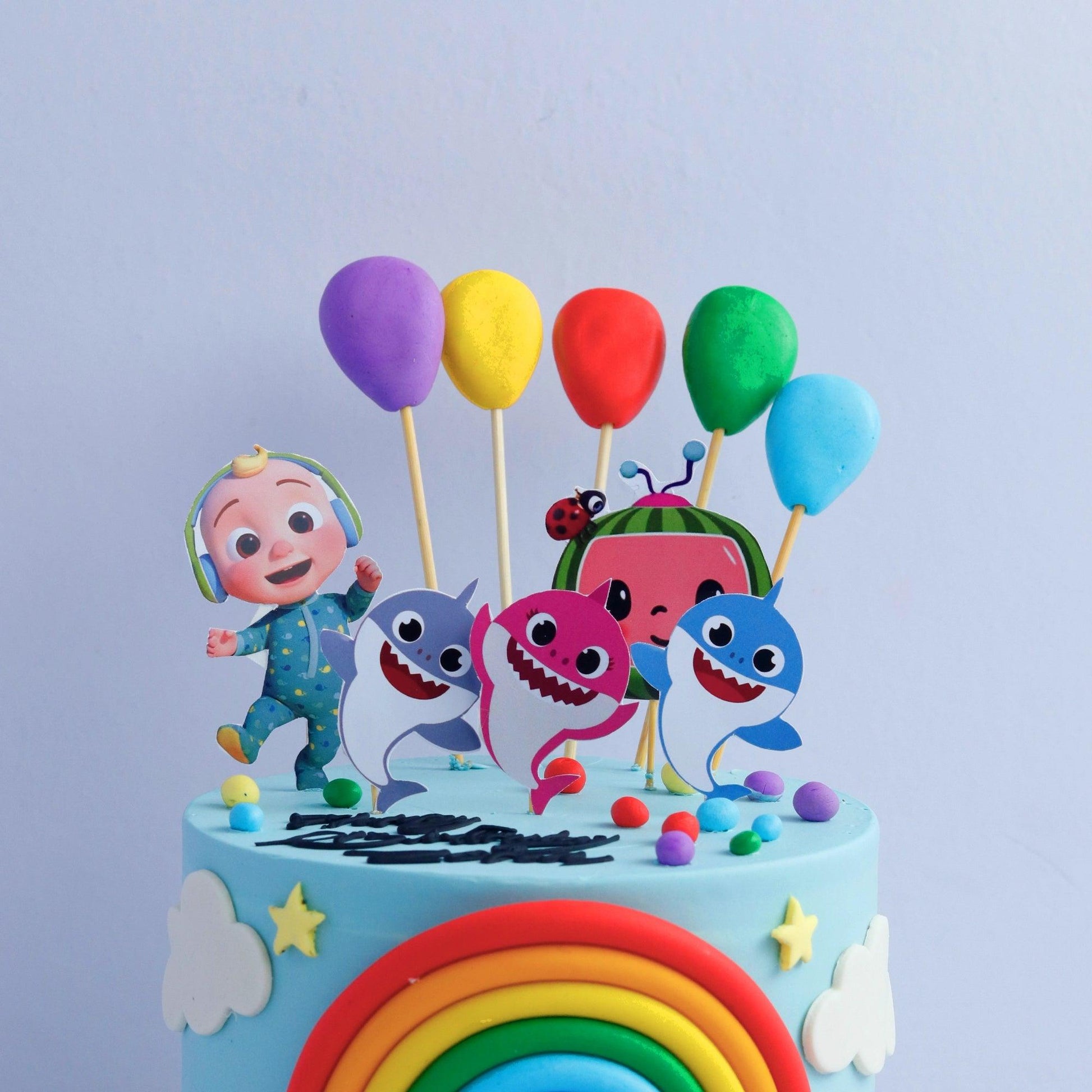 Cocomelon Rainbow Theme Cake - Borsalle