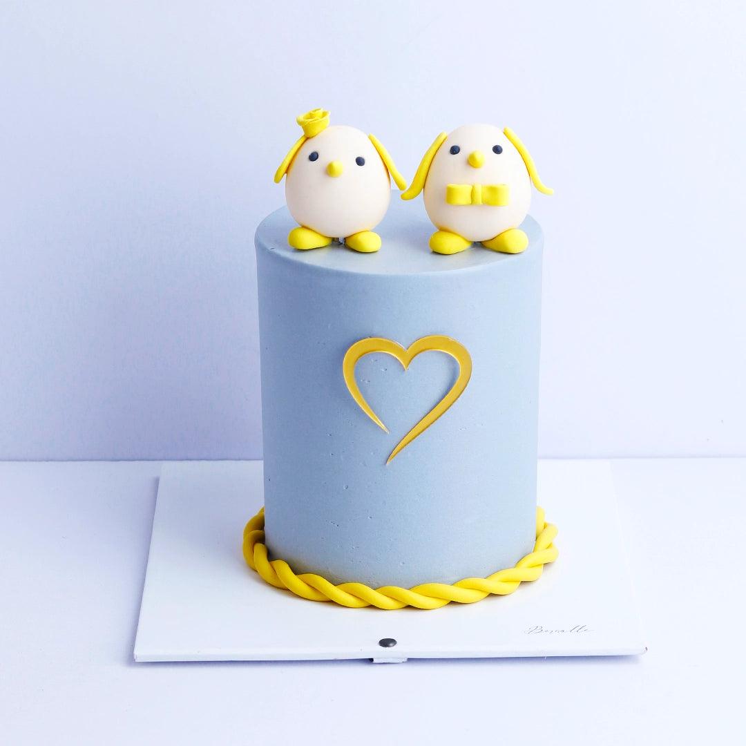 Couple Duck Valentine Cake - Borsalle