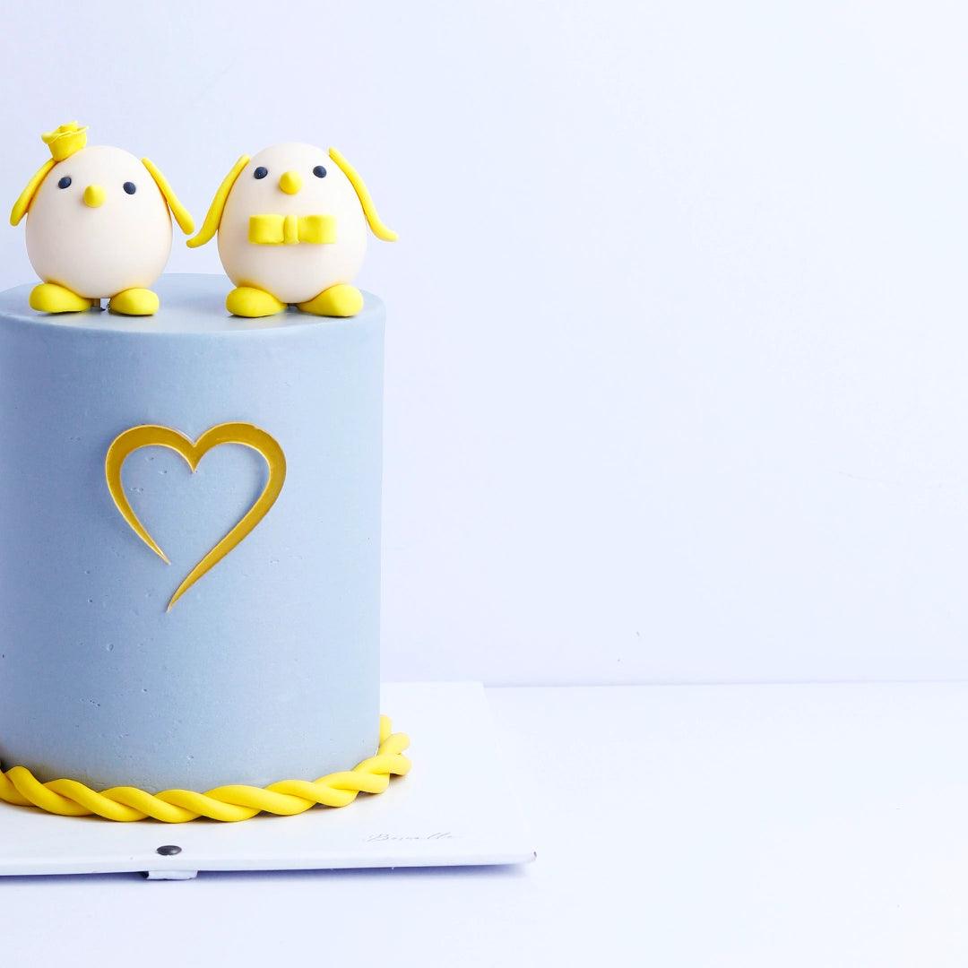 Couple Duck Valentine Cake - Borsalle