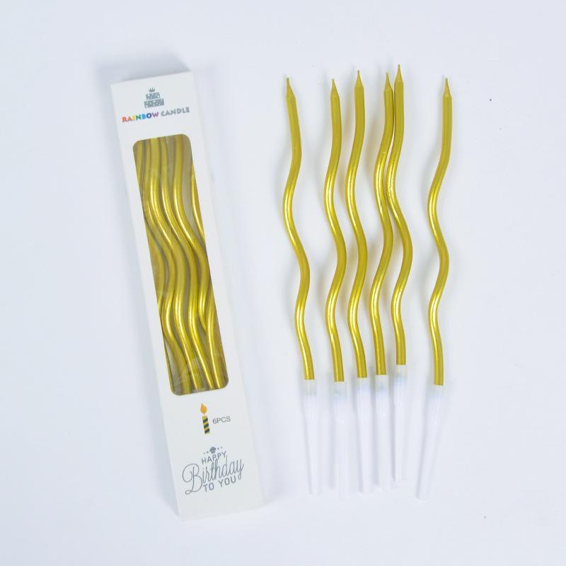 Curly Candle or Twisted candles for Birthday or Anniversary Decor - Borsalle