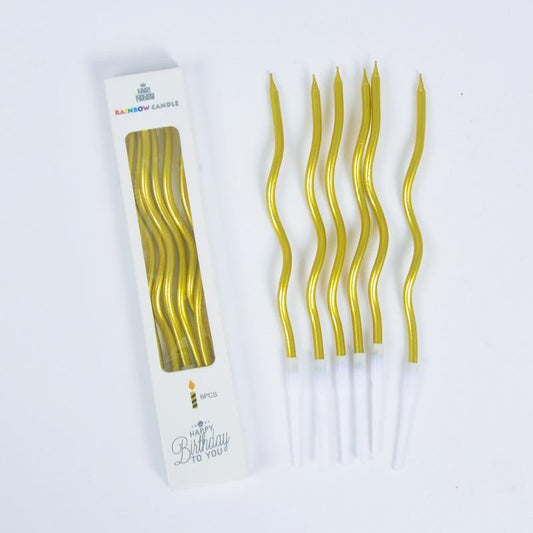 Curly Candle or Twisted candles for Birthday or Anniversary Decor - Borsalle