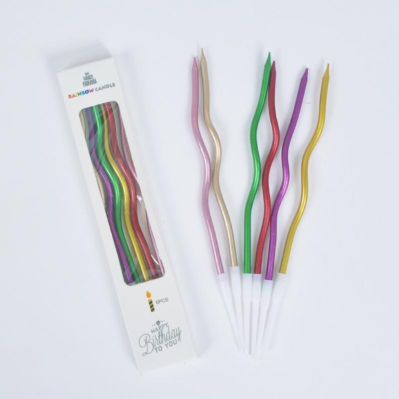 Curly Candle or Twisted candles for Birthday or Anniversary Decor - Borsalle