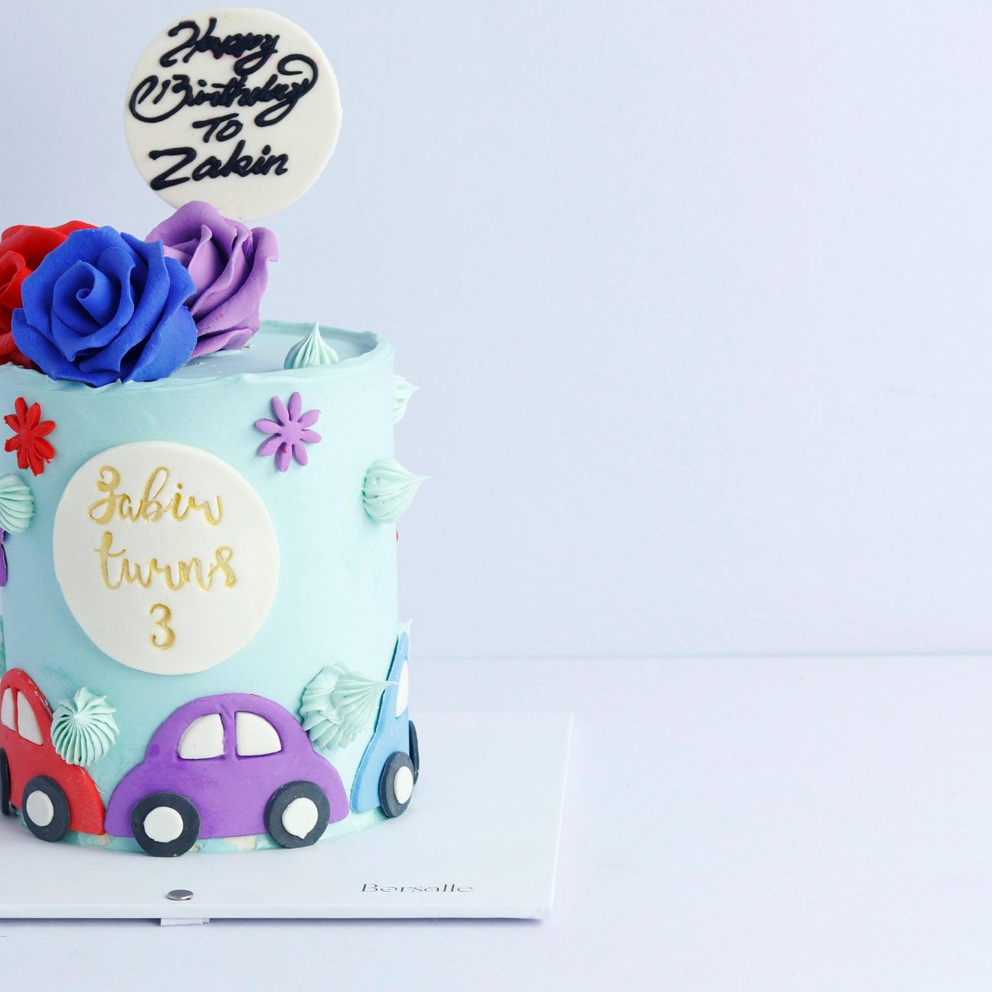 Floral Car Birthday Cake - Borsalle