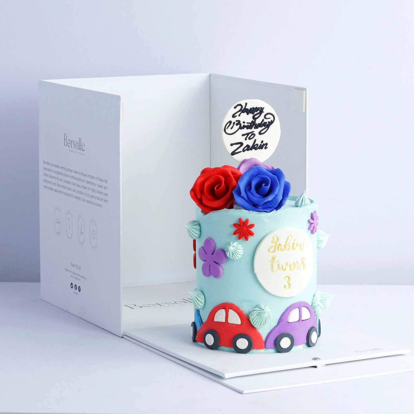 Floral Car Birthday Cake - Borsalle