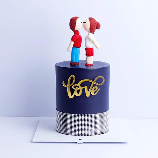 Forever in Love Valentine's Day cake - Borsalle