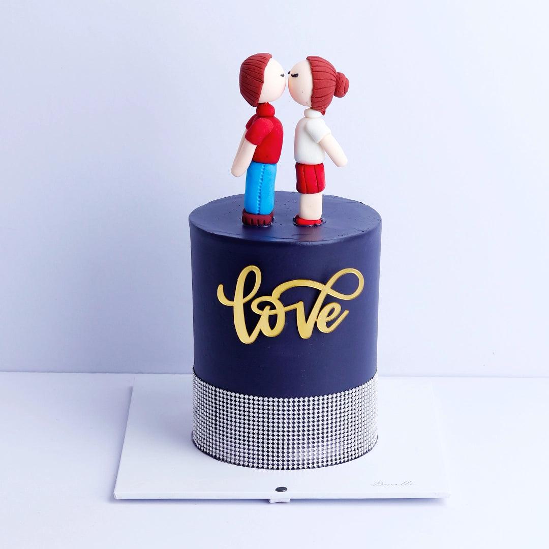 Forever in Love Valentine's Day cake - Borsalle