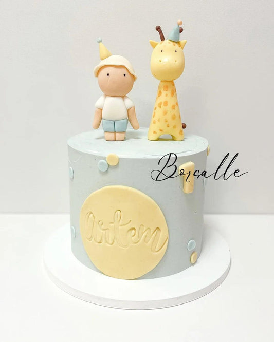 Giraffe and the little boy cake - Borsalle