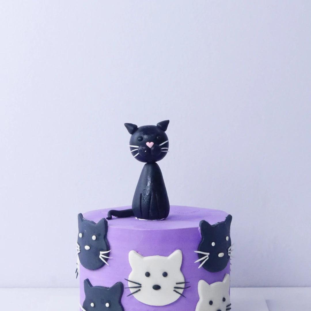 Halloween Black Cat Cake - Borsalle