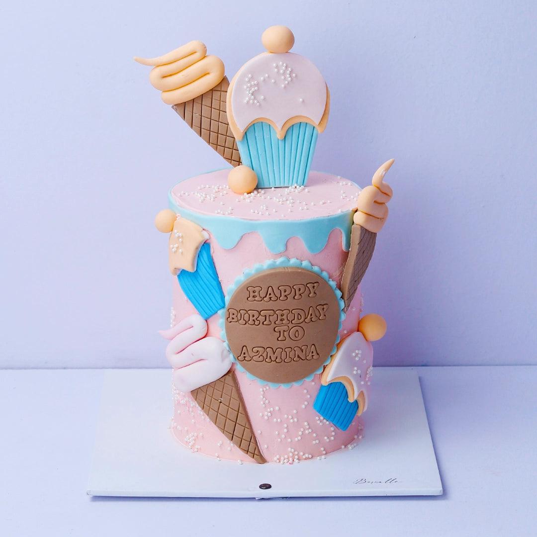 Ice Cream Birthday Cake - Borsalle