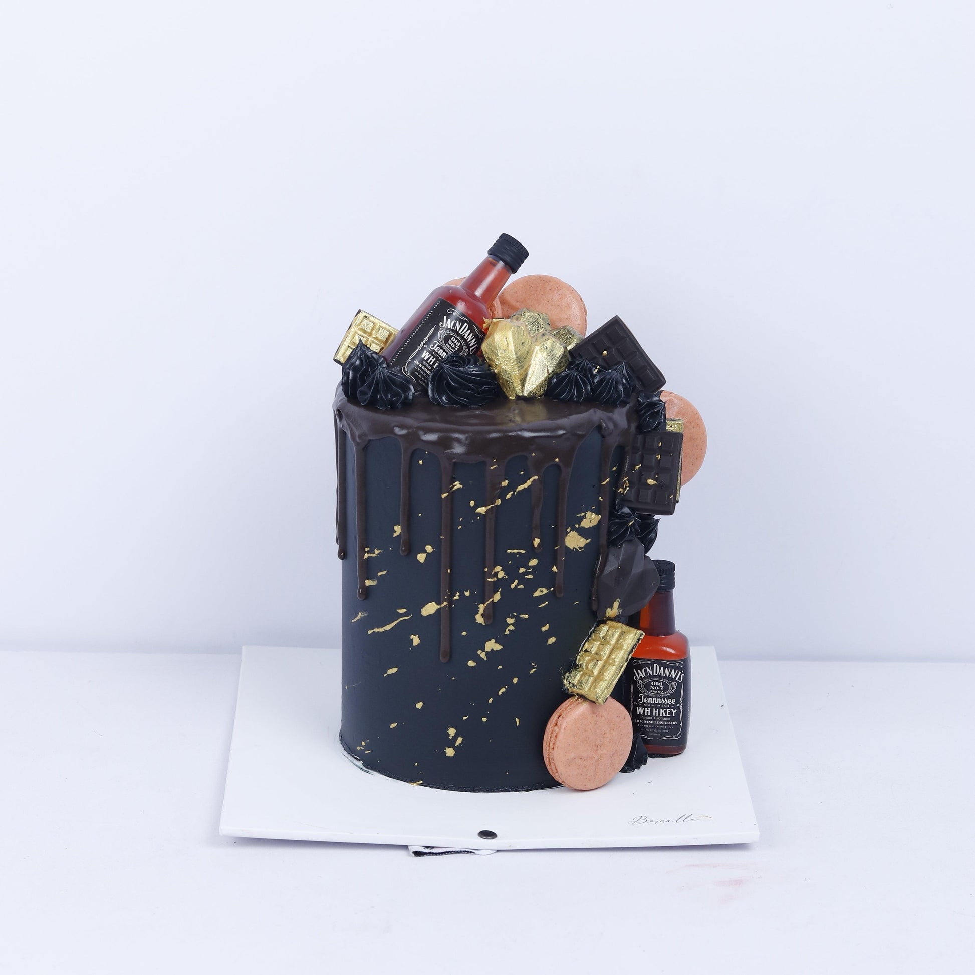 Jack Daniel (JD) Black Theme Cake - Borsalle