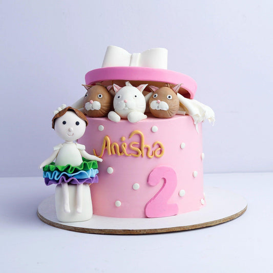 Kitty Cat Theme Cake - Borsalle