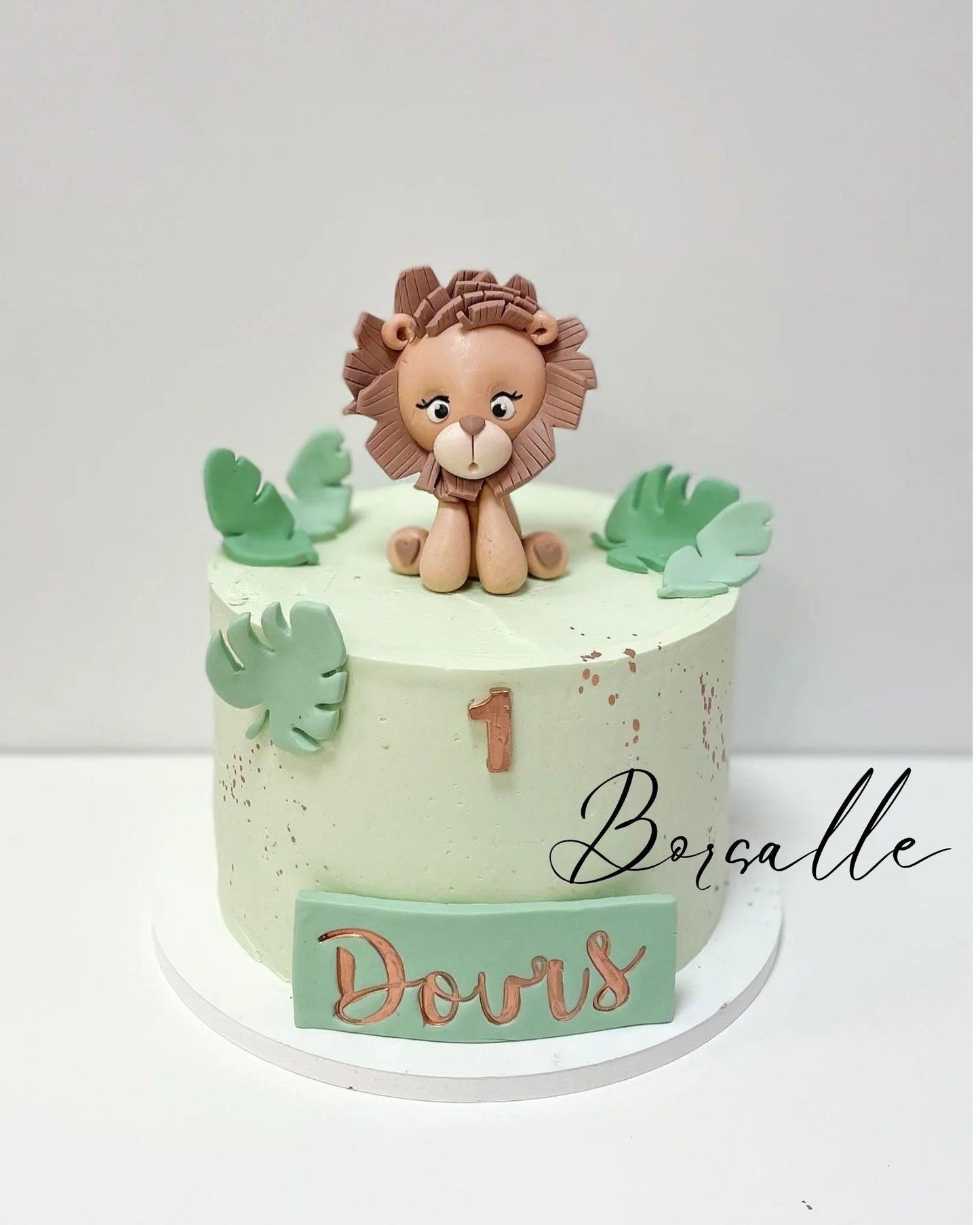 Lion First Birthday Cake - Borsalle