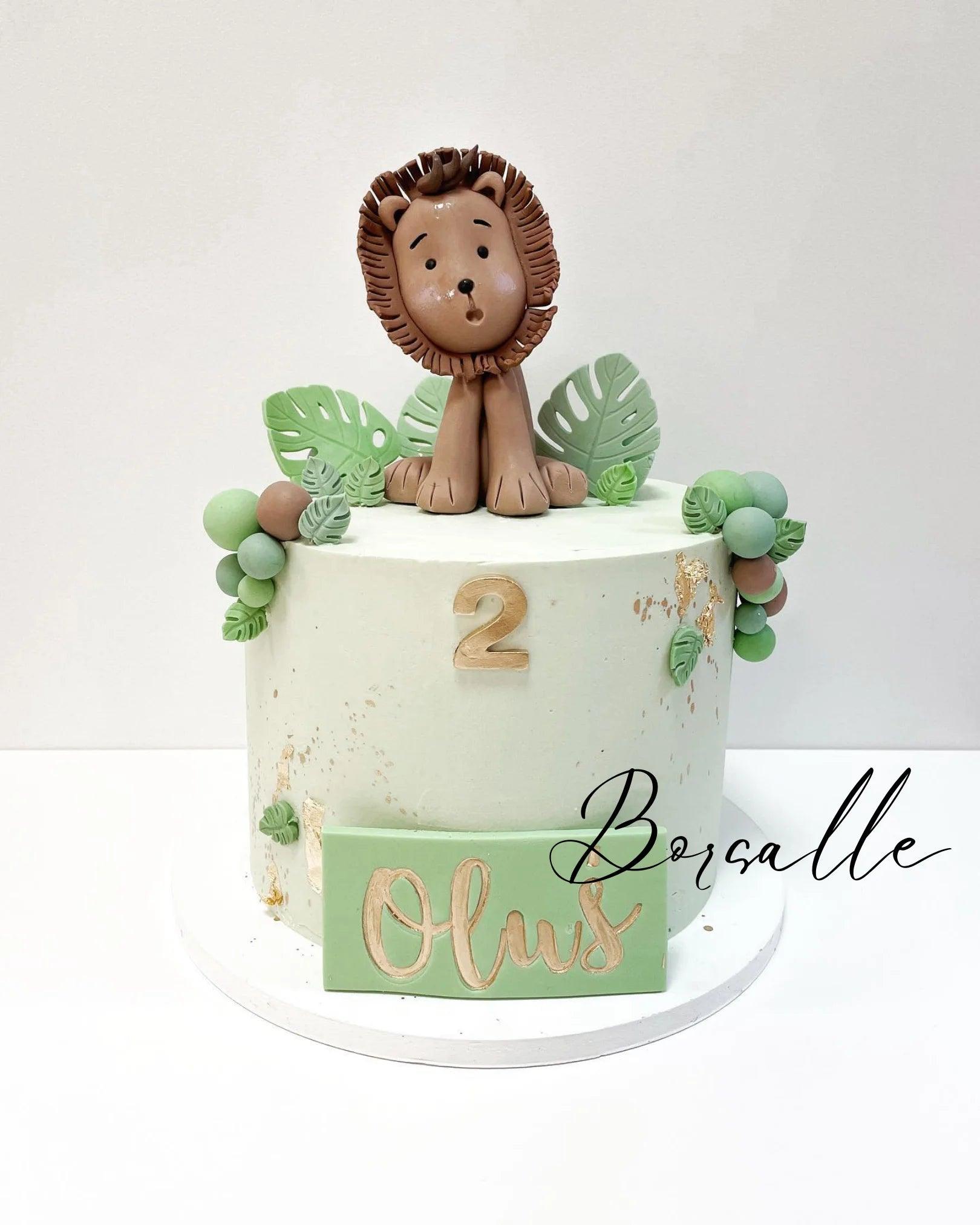 Lion First Birthday Cake - Borsalle