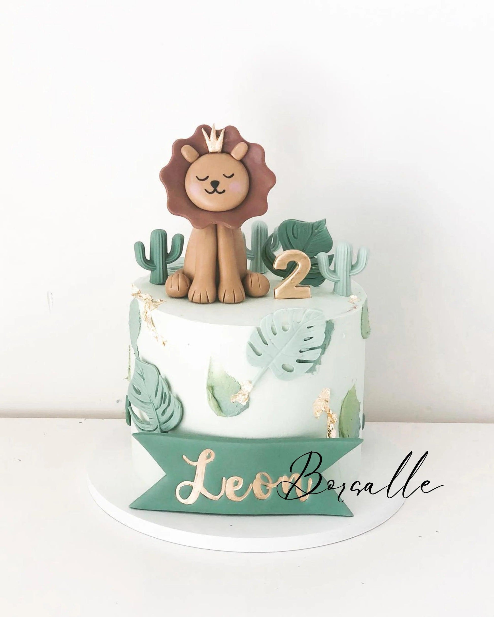 Lion First Birthday Cake - Borsalle