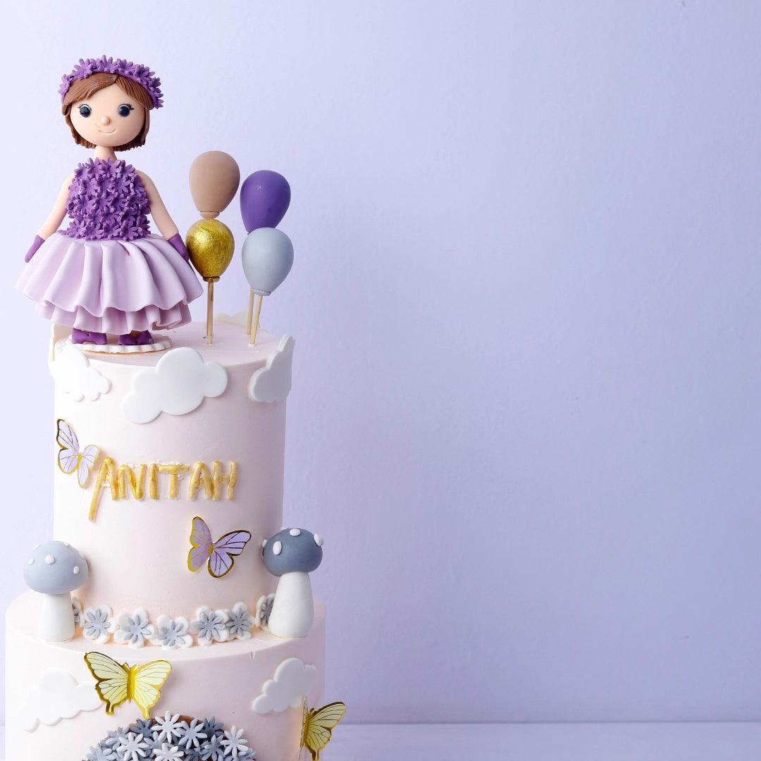 Little Girl two-tier Birthday Cake - Borsalle