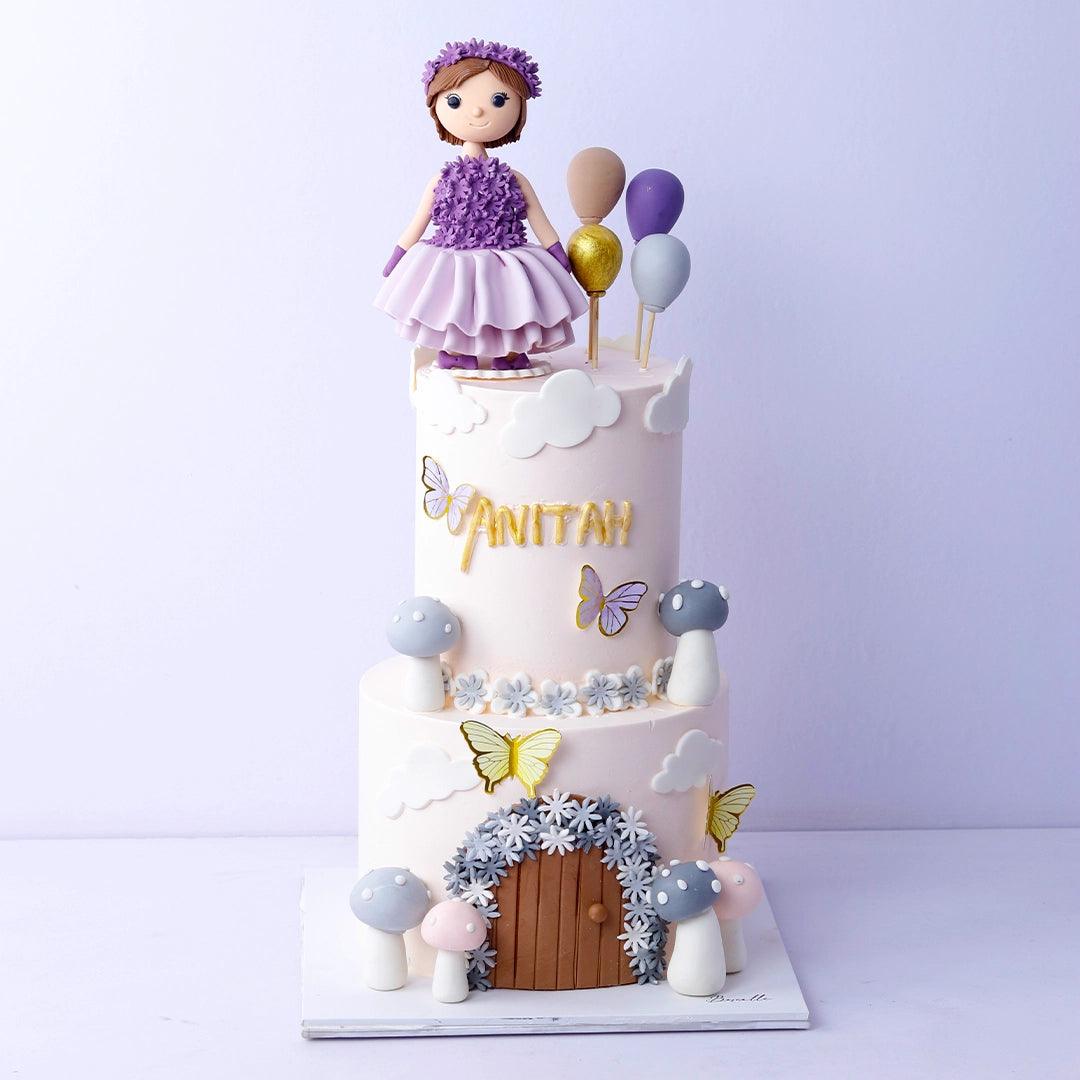 Little Girl two-tier Birthday Cake - Borsalle