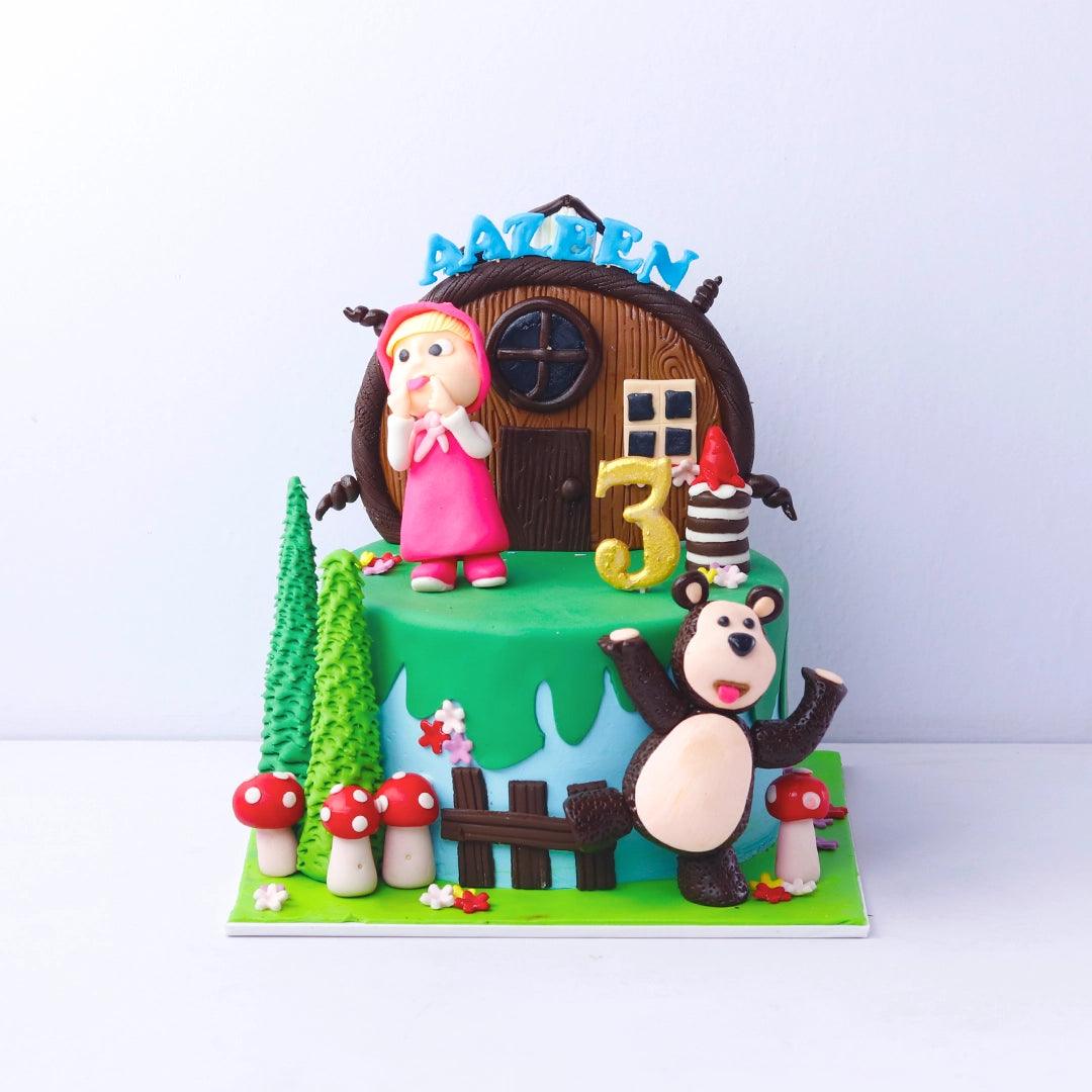 Masha and the Bear Cake Birthday Cake - Borsalle