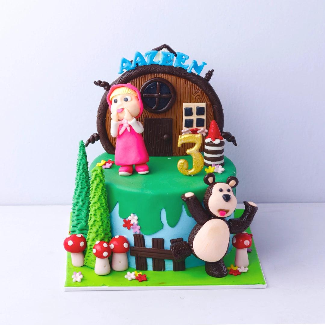 Masha and the Bear Cake Birthday Cake - Borsalle