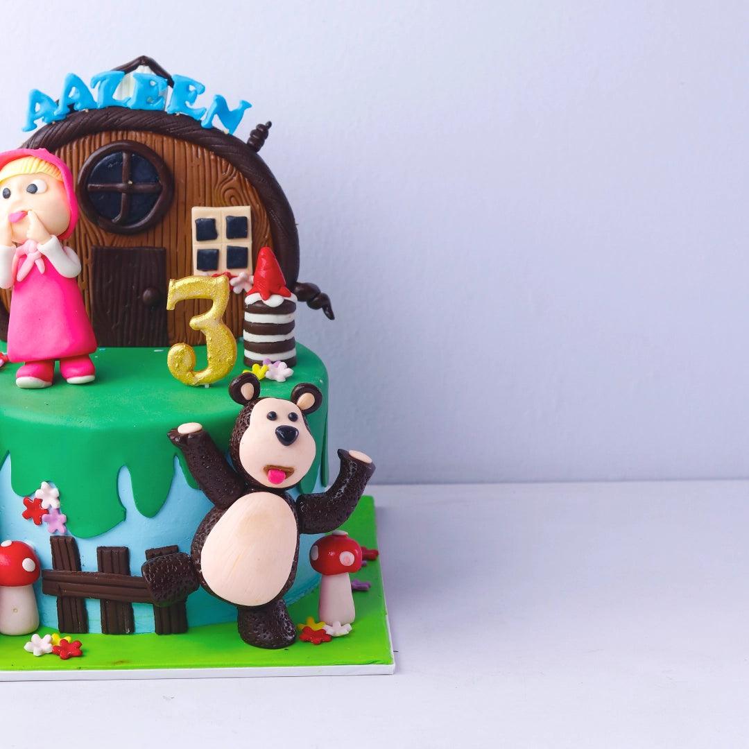 Masha and the Bear Cake Birthday Cake - Borsalle