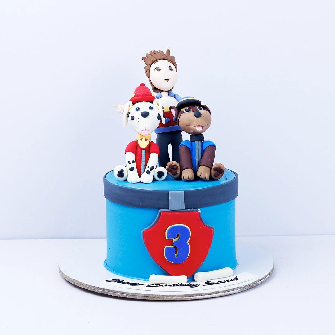 Paw Patrol Cake Cap'n Turbot and Marshall - Borsalle