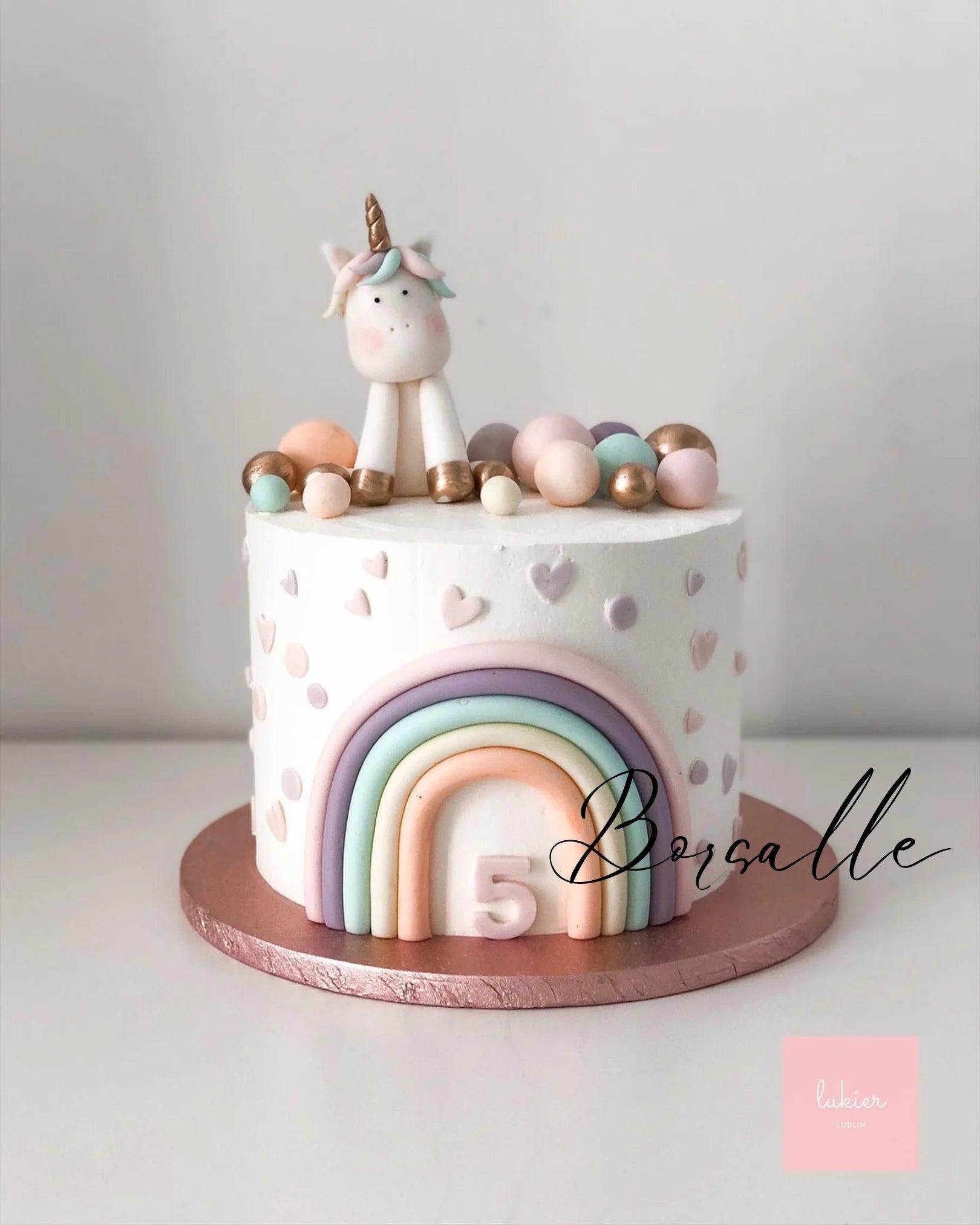 Rainbow Unicorn Birthday Cake - Borsalle