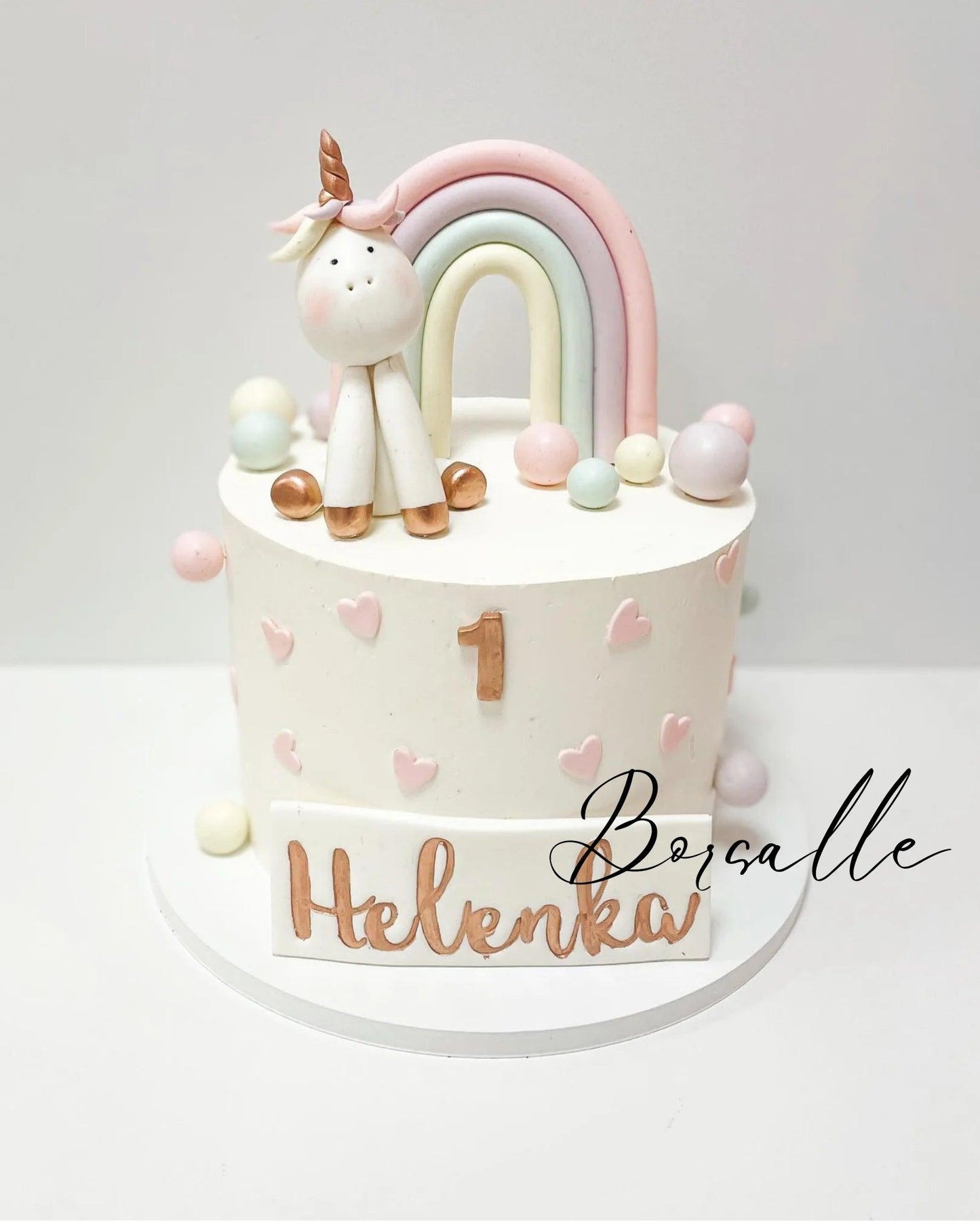 Rainbow Unicorn Birthday Cake - Borsalle