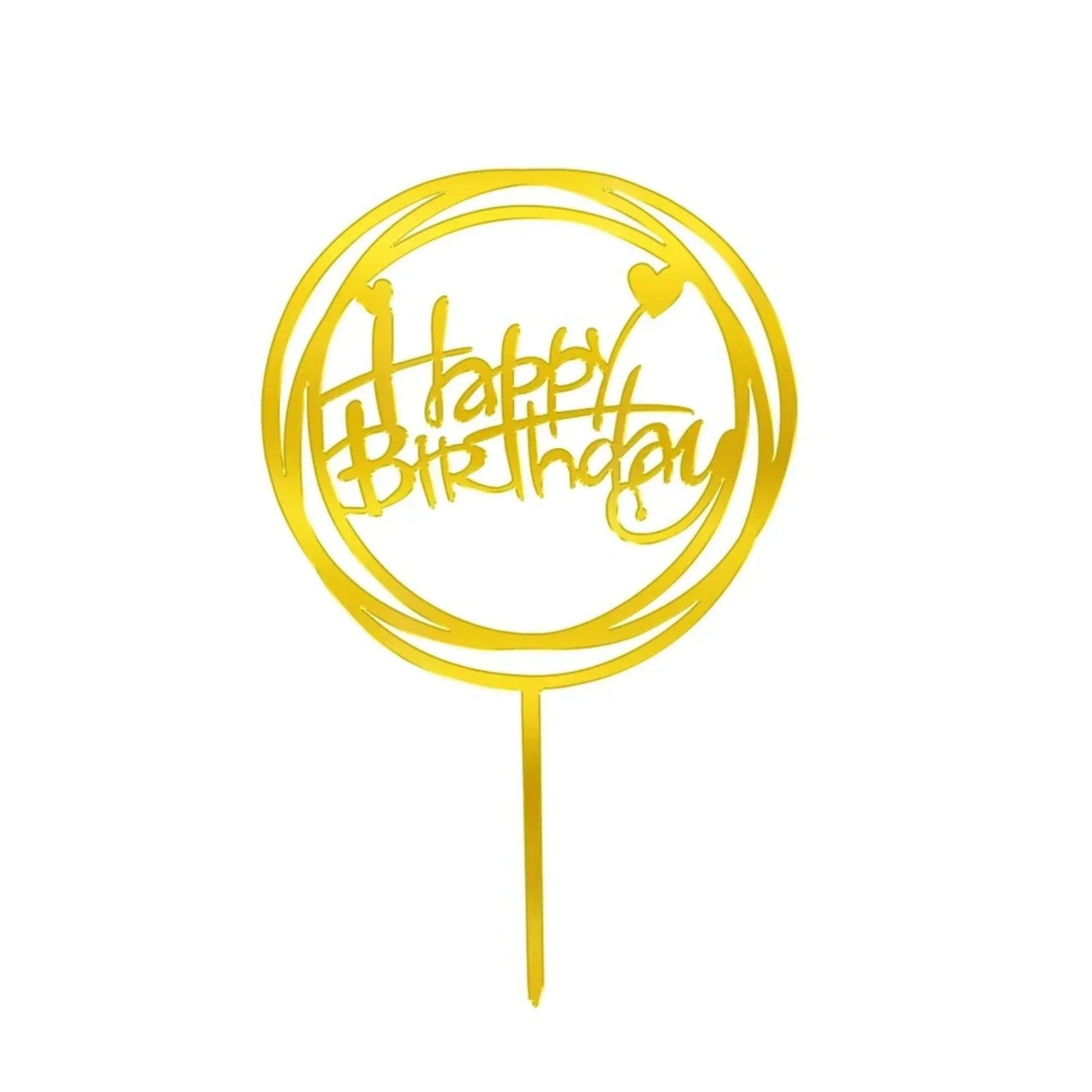 Round Birthday Cake topper - Borsalle