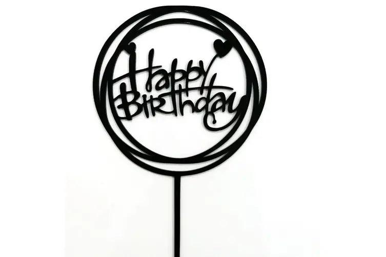 Round Birthday Cake topper - Borsalle