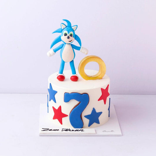 Sonic The Hedgehog/blue Sonic theme Cake - Borsalle