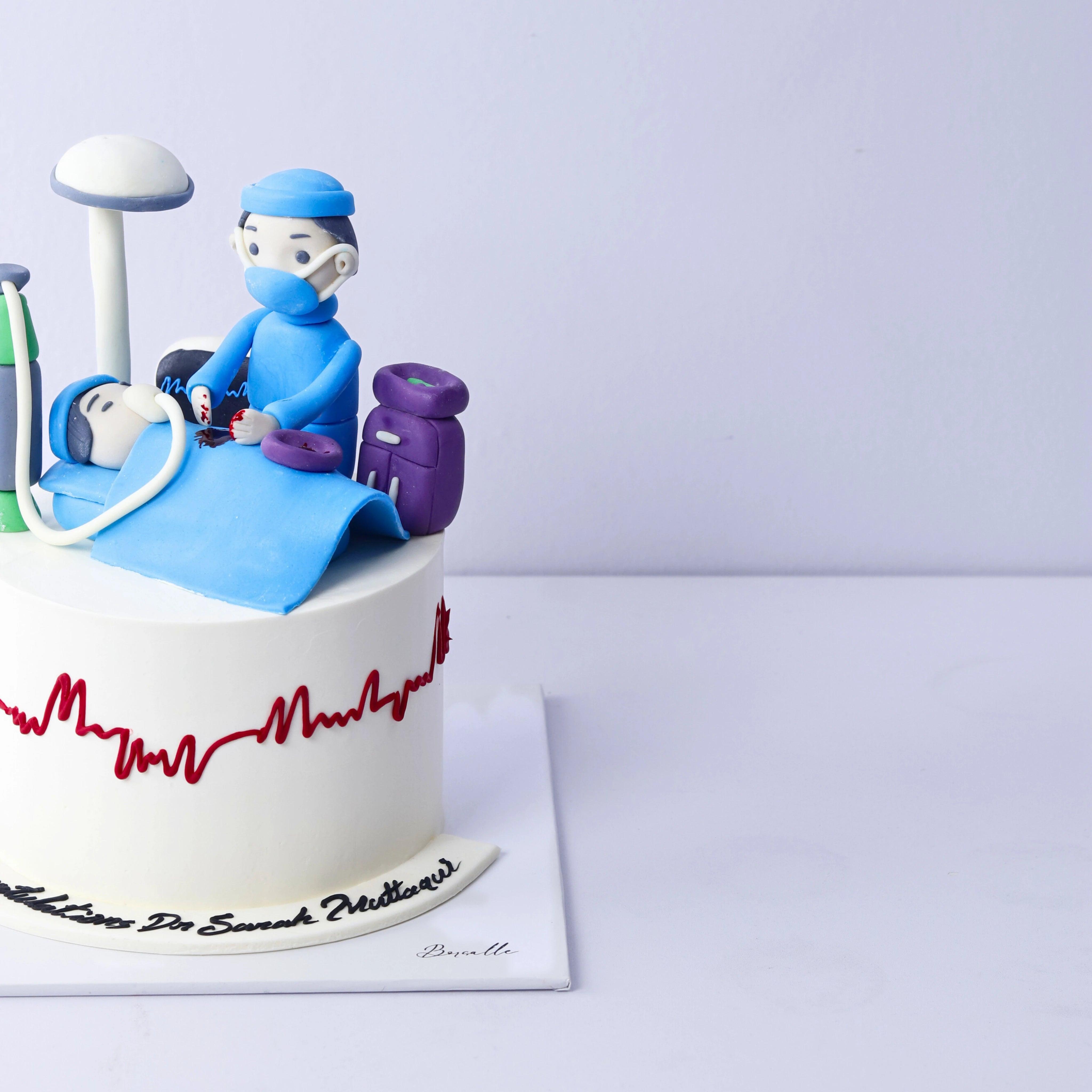 Brain Surgeon Fondant Custom Cake - CS0262 – Circo's Pastry Shop