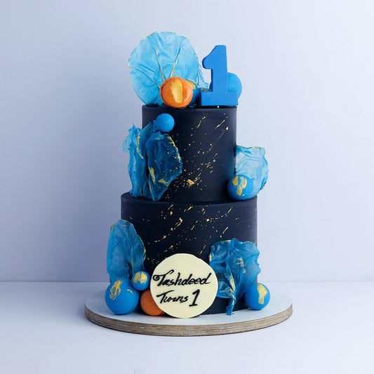 Two Tier Astral Anniversary Cake - Borsalle