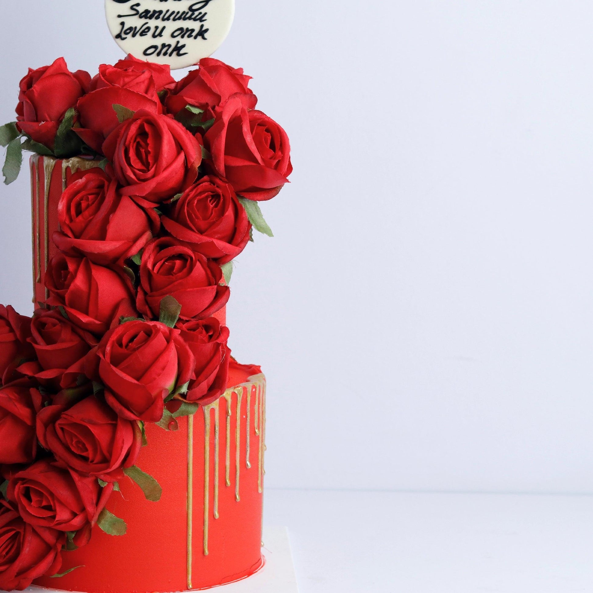 Two Tier Roses Bloom Cake - Borsalle