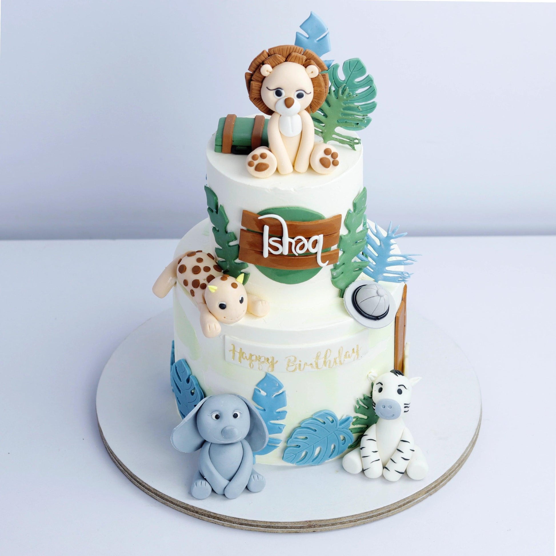 Two Tier Safari Splendor Cake - Borsalle