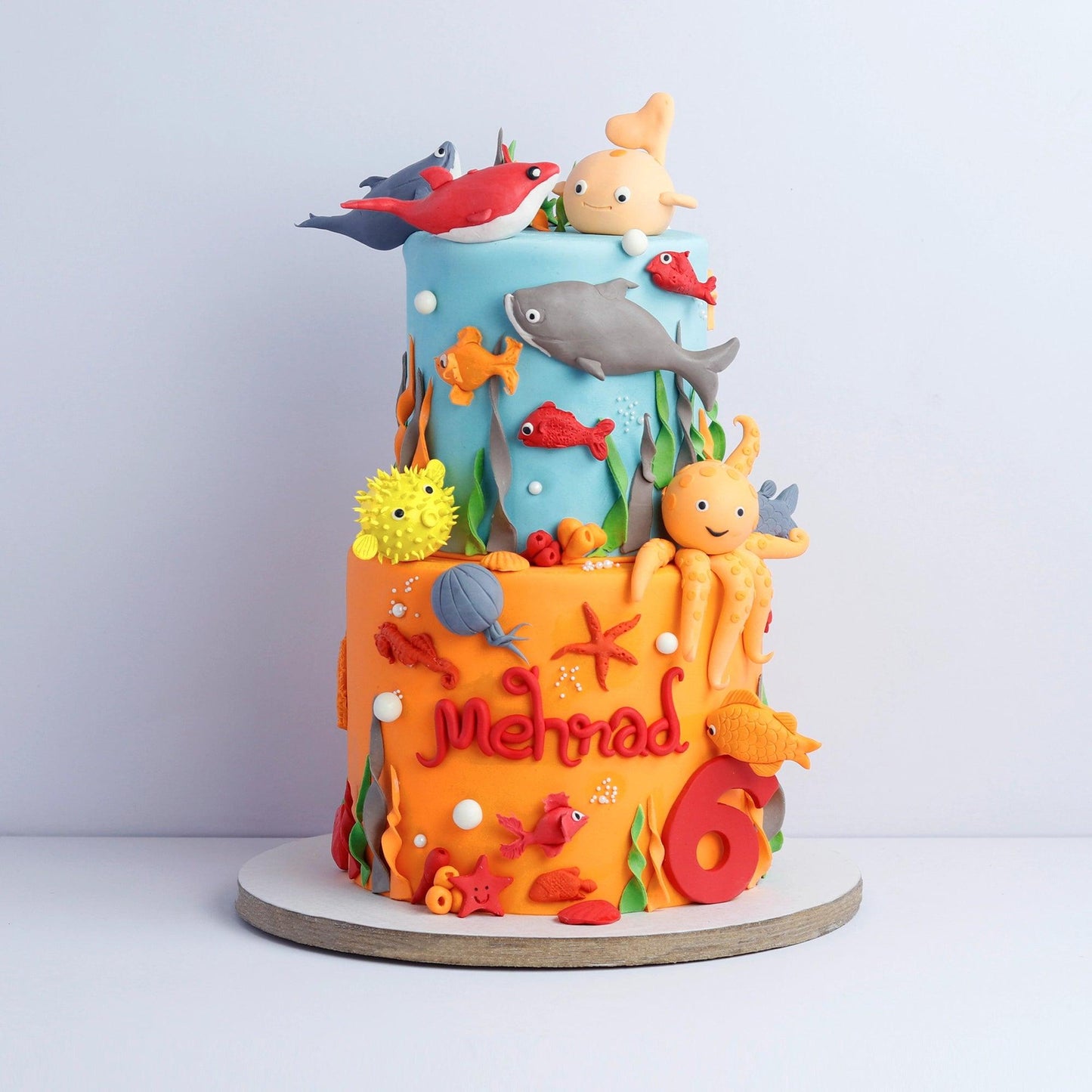 Two Tier Underwater Delight Cake - Borsalle