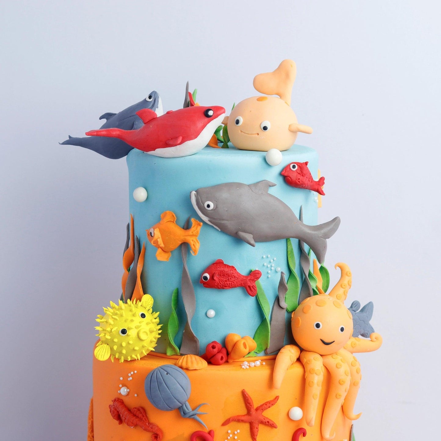 Two Tier Underwater Delight Cake - Borsalle